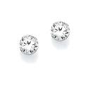 Sterling Silver 7mm CZ Stud Earrings