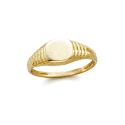 14k Small Round Signet Ring