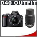 Nikon D40 Digital SLR Camera with 18-55mm f/ 3.5-5.6G ED II AF-S DX Lens and Nikon AF-S 55-200mm f/ 4-5.6G ED DX VR Zoom-Nikkor Lens