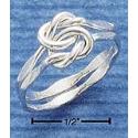 Sterling Silver Medium Double Faceted Love Knot Ring