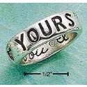 Sterling Silver Forever Yours I Love You Inside Ring