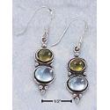 Sterling Silver Small Peridot Blue Topaz Earrings