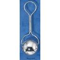 Sterling Silver Plain High Polish Ball Baby Rattle Loop End