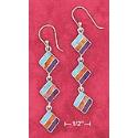 SS Triple Turquoise Spiny Oyster Sugilite Dangle Earrings
