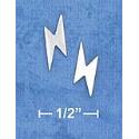 Sterling Silver Lightning Bolt Post Earrings