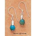 Sterling Silver Elegant Turquoise Bead Earrings French Wires