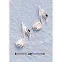Sterling Silver DC Musical Note Post Earrings