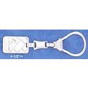 SS 3 1/ 2 In. Key Chain With 19x29mm Brick Pattern With Satin