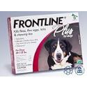 Single Dose Frontline Plus Flea and Tick Control for Dogs 89 to 132 Pounds USA /  EPA