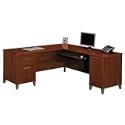 Bush Furniture Somerset 71-Inch L-Desk, Hansen Cherry