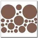 Chocolate Brown Polka Dot Wall Decor Transfer Stickers