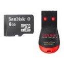 SanDisk 8 GB Class 4 microSDHC Flash Memory Card with MobileMate USB 2.0 Card Reader SDSDQR-8192-A11M