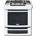 Electrolux 30 Self-Cleaning Slide-In Double Oven Gas Convection Range - Black/ White