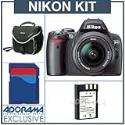 Nikon D40 Digital Camera w/ 18-55mm f/ 3.5-5.6G ED II AF-S DX Lens - 1 GB SD Memory Card, Spare EN-EL9 Lithium-Ion Battery, Lowepro Holster-Style Case, 2 Nikon DVDs on Photography