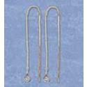 14k Yellow Tear Drop Threader Earrings