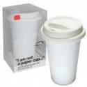 DCI I Am Not a Paper Cup 10-Ounce Porcelain Travel Cup with Lid