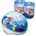 Bell Toddler Boys Bicycle Helmet, Knee Pads, and Elbow Pads Value Pack (Blue Hang 10)