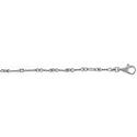 14K White Gold Belly Chain, 3mm wide, Length: 33 IN