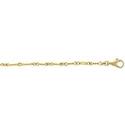 14K Yellow Gold Belly Chain, 3mm wide, Length: 31 IN