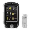 HTC Touch P3450 Smartphone Accessory Bundle Kit - Transparent Clear Crystal Snap On Case with Belt Clip + Rapid Car Charger + Premium Clear Reusable LCD Screen Protector with Lint Cleaning Cloth By Ikross