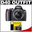Nikon D40 Digital SLR Camera with 18-55mm f/ 3.5-5.6G ED II AF-S DX Lens & Nikon 2-Year Extended Warranty