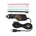 4 Pk Stylus Pen + Car Charger for Nintendo DS NDS Lite