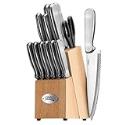 Ginsu 14-Piece Stainless Steel Knife Set with Block