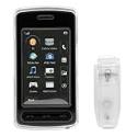 Transparent Clear Crystal Snap-on Cover Case with Clip for AT&T LG Vu CU920 cell Phone
