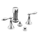 KOHLER K-316-4M-CP Finial Traditional Bidet Faucet with Lever Handles, Polished Chrome