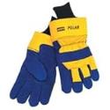 North Safety 70/ 6465NK Mens North Polar Ins Glove Blue Lthr W/ Ylw Back (6PR/ BG)