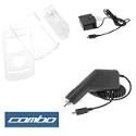 Transparent Clear Snap On Crystal Hard Case with Belt Clip + Rapid Car Charger + Home Travel Charger for LG Chocolate 3 VX-8560 Cell Phone