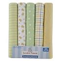 Luvable Friends 5-Pack Receiving Blankets - Green