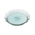 Scalloped Rim Recycled Glass Tray