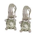 Judith Ripka Sterling Hoop with 6.50 ct tw Gemstone Drop