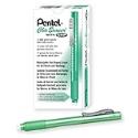 Pentel ZE22K, Clic Eraser Grip, Retractable Eraser, Light Green Barrel, Box of 12