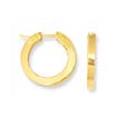14k Yellow Square Tube Hoop Earrings