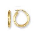 14k Yellow Stamped Circular Hoop Earrings