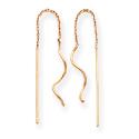 14k Curved Tube Threader Earrings