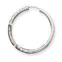 14k White Gold 2.5mm Diamond-Cut Hoop Earrings