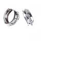 Diamond Fascination Diamond Accent 14K White Gold Hinged Hoop Earrings