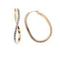 Diamond Fascination Diamond Accent 14K Yellow Gold Large Oval Twist Hoop Earrings