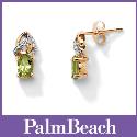 Peridot/Diamond Acc. 10k Earrings