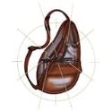 Ameribags Healthy Back Bag- size medium in Cognac leather
