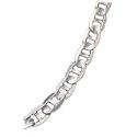 14k White Gold 6.95mm Italian Mariner Chain Necklace, 20"