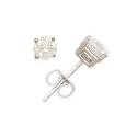 1/ 4 ct.tw Round Diamond Solitaire Earrings in 14 kt. White Gold (I-J/ I1-I2)