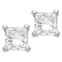 14kt. White Gold, 1/ 4 ct. tw. Diamond Solitaire Earrings