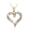 1/ 4 ct. tw. Diamond Heart Pendant in 10K Yellow Gold