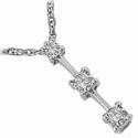 14kt White Gold Three Diamond Fashion Pendant