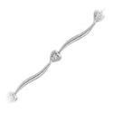10kt. White Gold, 1/ 10 ct. tw. Diamond Heart Bracelet
