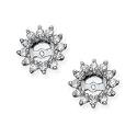 14K White Gold 1/ 2 ct. Diamond Earring Jackets (Higher Quality)